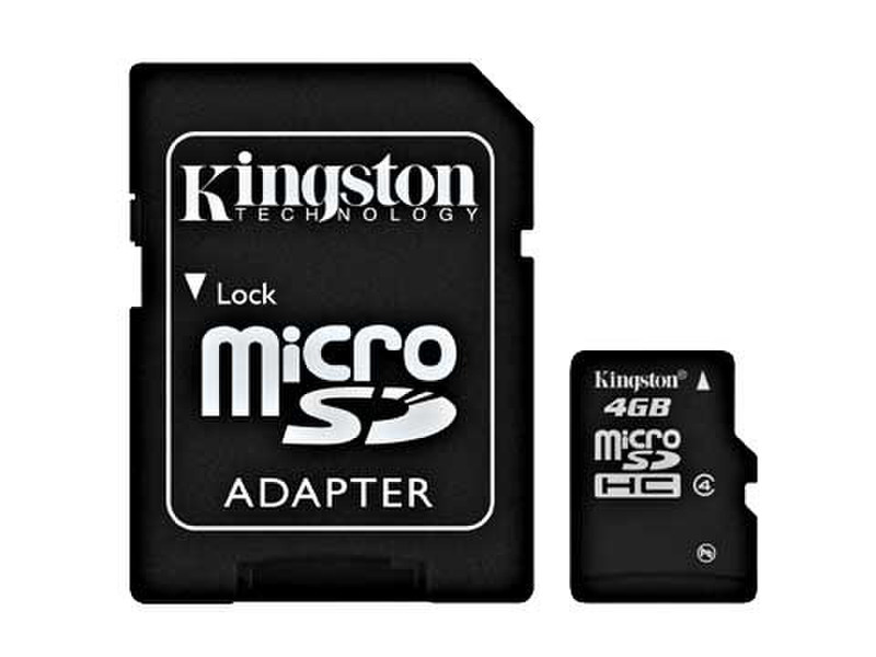 Kingston Technology 4GB microSDHC 4ГБ MicroSDHC Флеш Class 4 карта памяти