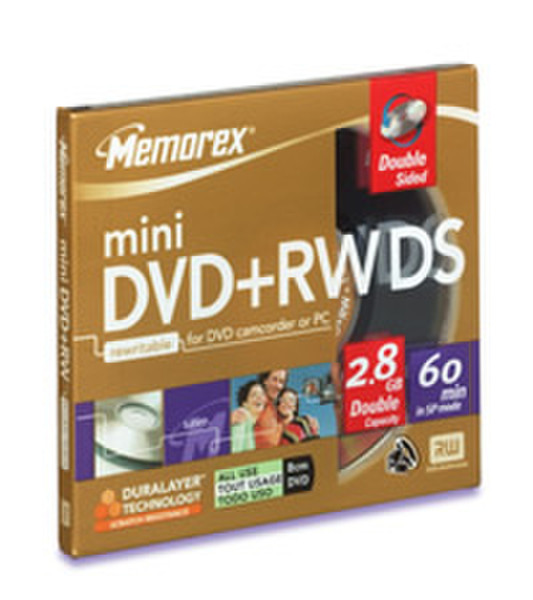 Memorex 4x miniDVD+RW DS 2.8GB DVD+RW 5Stück(e)