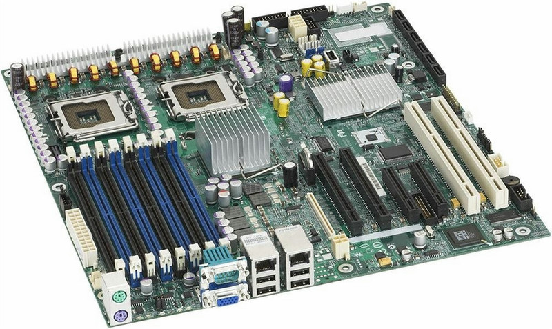 Intel S5000PSLSATAR Intel 5000P Socket J (LGA 771) Extended ATX server/workstation motherboard