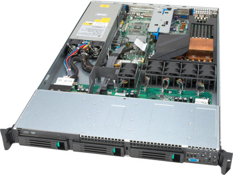 Intel SR1550ALSASR Intel 5000P LGA 771 (Socket J) 1U Металлический server barebone система