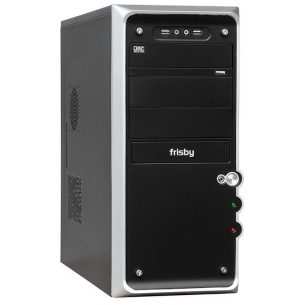 Frisby 6505BS Midi-Tower 350W Black,Silver computer case