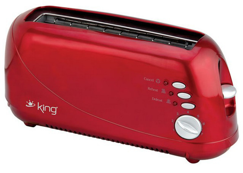 King K-192 1slice(s) 870W Red toaster