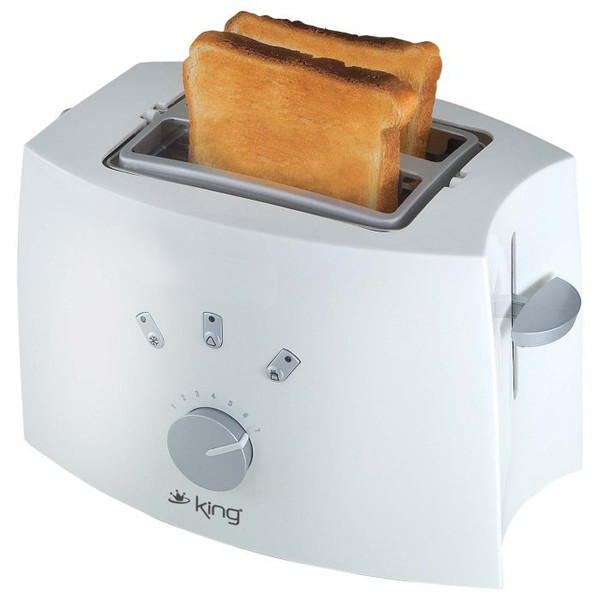 King K-2174 2slice(s) 800W White toaster