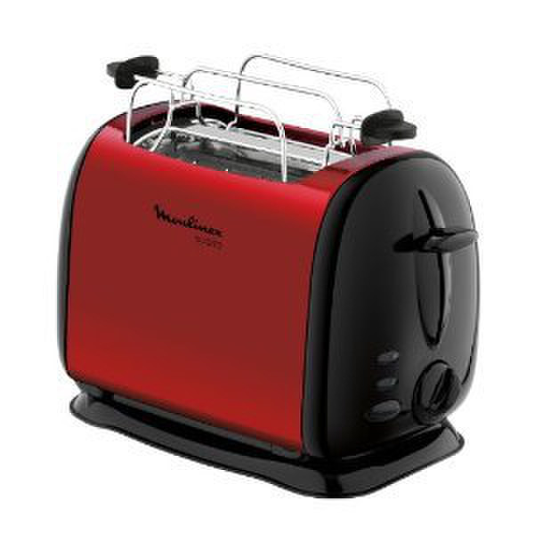 Moulinex LT1215 2slice(s) 800, -W Schwarz, Rot Toaster