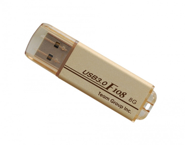 Team Group F108 USB 3.0 8GB 8GB USB 3.0 (3.1 Gen 1) Type-A Gold USB flash drive