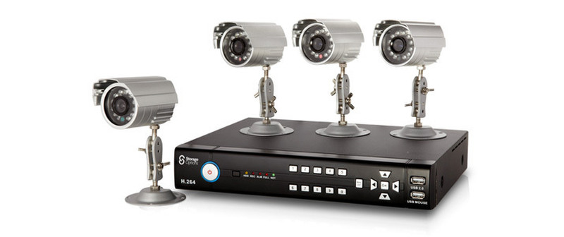 Storage Options 8-Channel CCTV Kit, 4 Cam, 500GB