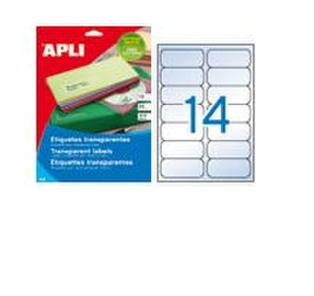 APLI 10052 Transparent printer label