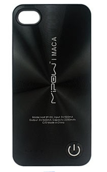 MiPow Maca 2200 Color Power Case for iPhone 4 / 4S Cover case Черный
