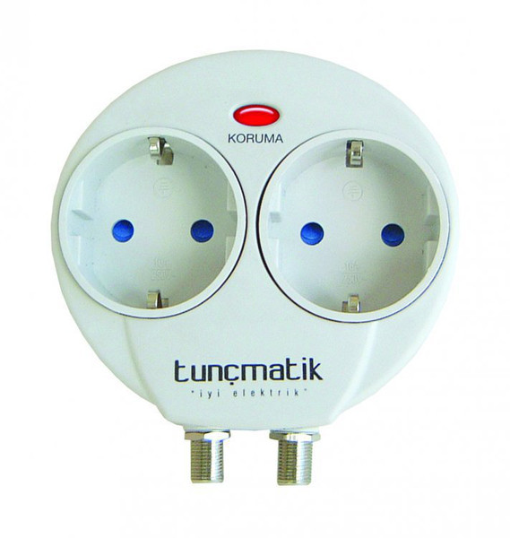Tuncmatik SurgePro 2-gang 2AC outlet(s) White surge protector