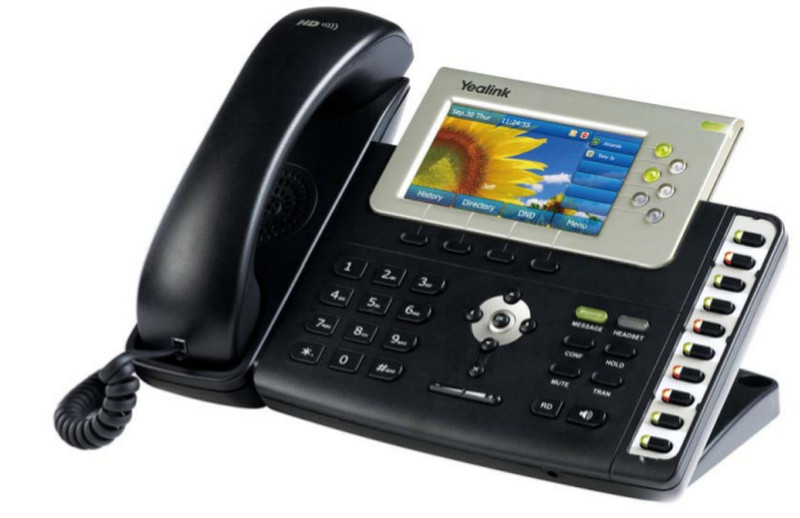 Tiptel SIP-T38G Wired handset Black,Silver