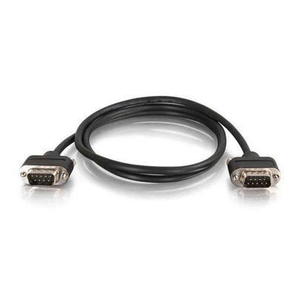 C2G 50ft CMG-Rated DB9 Low Profile Cable 15.24m Black KVM cable