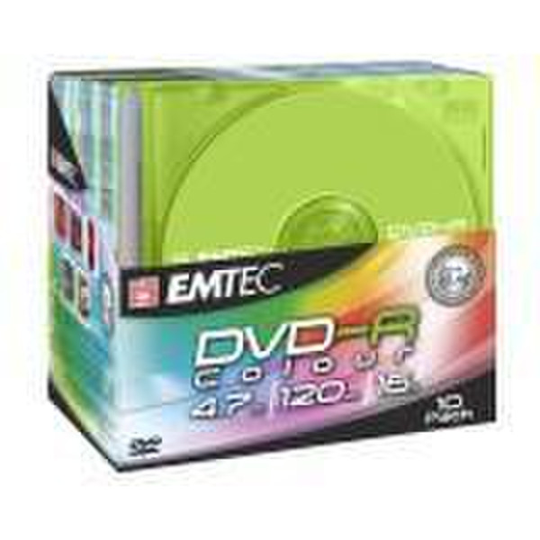 Emtec DVD-R Colour 10 Pack 4.7GB DVD-R 10pc(s)