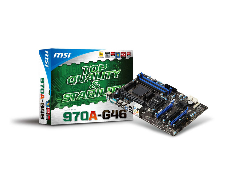 MSI 970A-G46 AMD 970 Socket AM3+ ATX