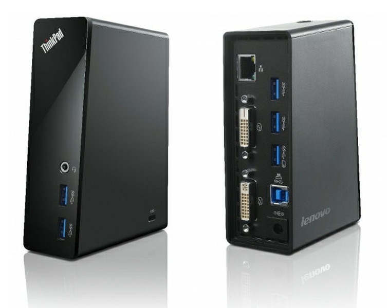 Lenovo ThinkPad USB 3.0 Dock (EU) USB 3.0 (3.1 Gen 1) Type-A Schwarz Notebook-Dockingstation & Portreplikator