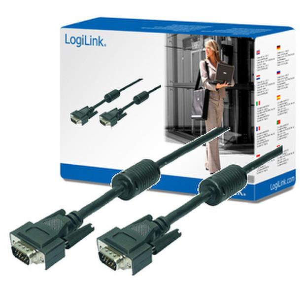 LogiLink CV0017 15м VGA (D-Sub) VGA (D-Sub) Черный VGA кабель