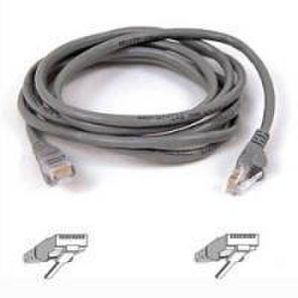 Belcable K Patch Cable CAT5RJ45 snagl grey1m 10pc 1m Grey networking cable