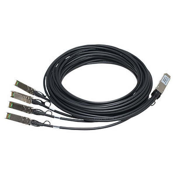 Hewlett Packard Enterprise X242 QSFP 4x10G SFP+ 3m DAC 3m Black networking cable