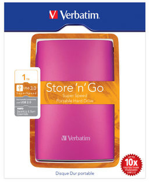 Verbatim Store'n'Go USB 3.0 1TB USB Type-A 3.0 (3.1 Gen 1) 1000ГБ Розовый