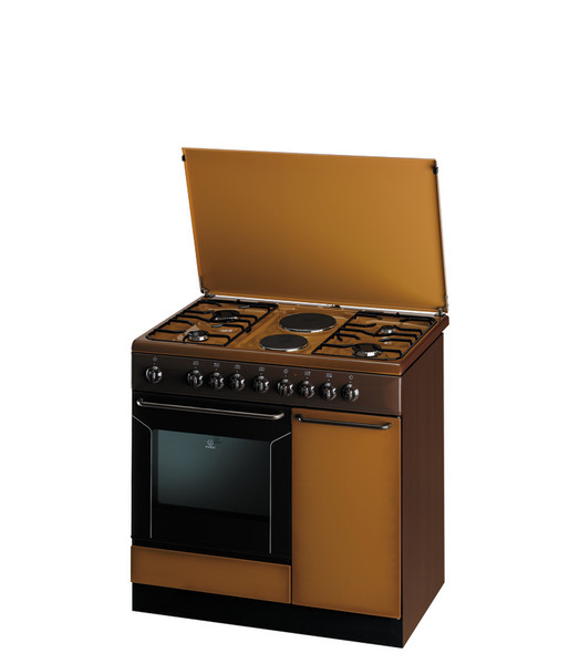 Indesit K9B11S(B)/I Freestanding Combi hob Brown cooker