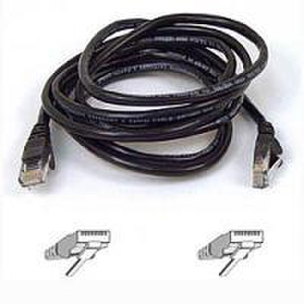 Belcable K Patch Cable CAT5 RJ45 snagl bl 5m 10pc 5m Black networking cable