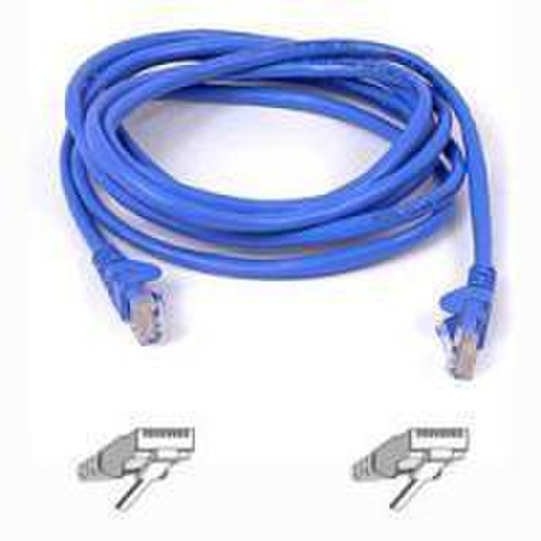 Belcable K Patch Cable CAT5RJ45 snagl blue1m 10pc 1m Blue networking cable