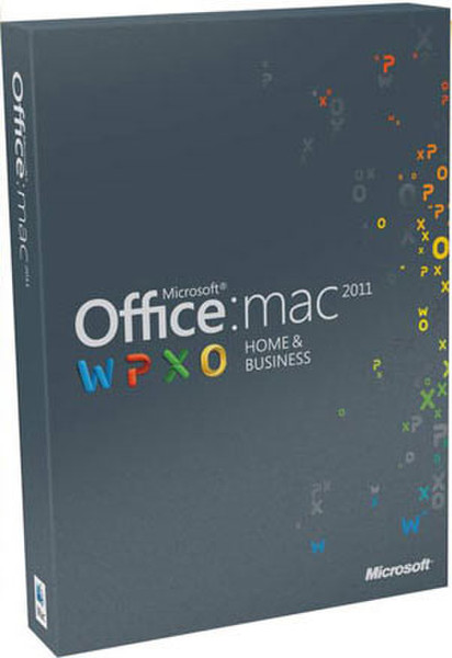 Microsoft Office:mac 2011 Home & Business, ESD, DE, Mac