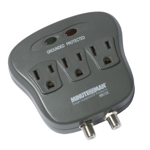 Minute Man MMS130C 3AC outlet(s) 120V Grey surge protector