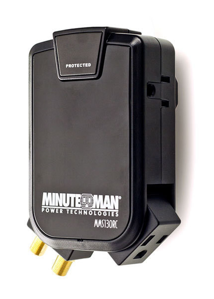 Minute Man MMS130RC 3AC outlet(s) 120V Black surge protector