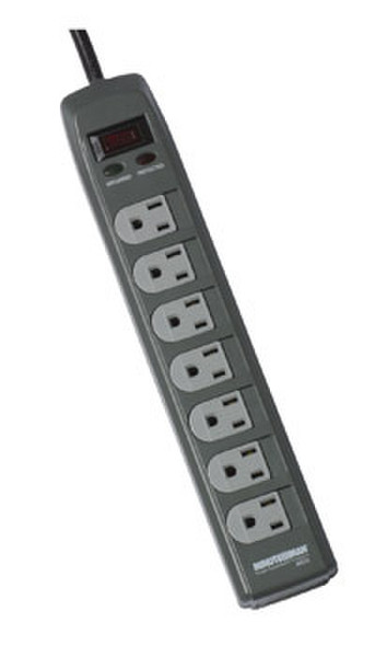 Minute Man MMS370 7AC outlet(s) 120V 1.8m Grey surge protector