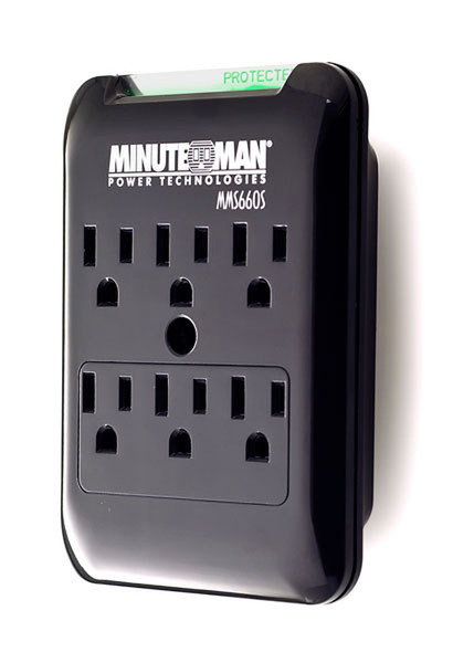 Minute Man MMS660S 6розетка(и) 120В Черный сетевой фильтр