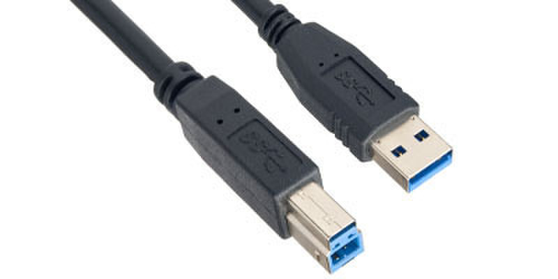 Link Depot 3m, USB 3.0 3m USB A USB B Schwarz
