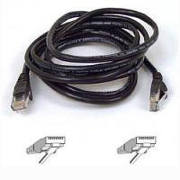 Belcable K Patch Cable CAT5 RJ45 snagl bl 2m 10pc 2m Black networking cable