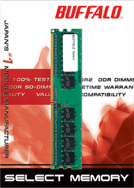 Buffalo 1024MB PC3200 DDR 400MHZ 1GB DDR 400MHz memory module