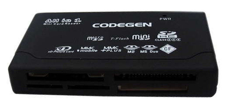 Codegen 62-in-1 USB 2.0 Black card reader