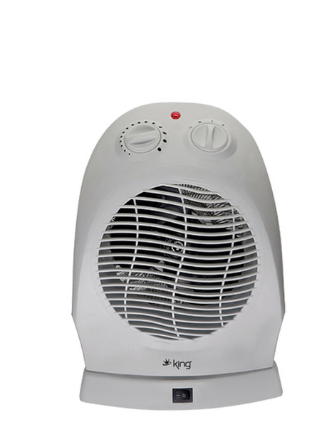 King K6300 Floor 2000W White fan electric space heater
