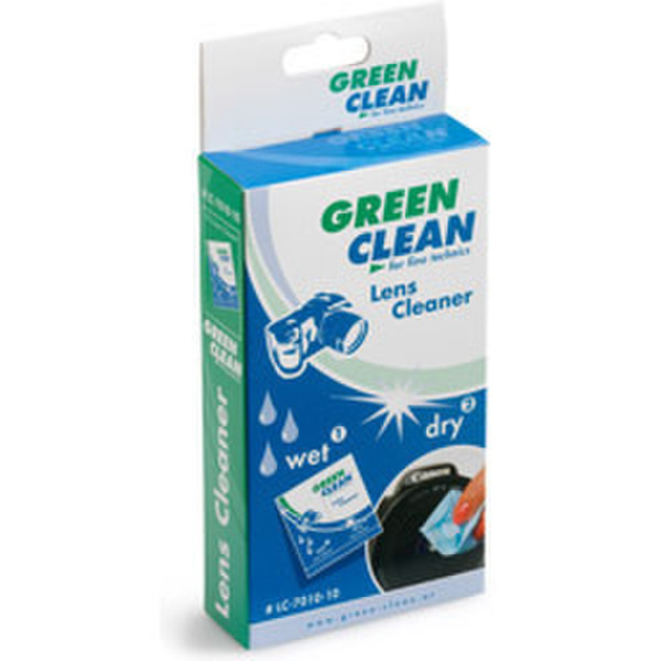 Green Clean Lens Cleaner Objektive / Glas Equipment cleansing wet & dry cloths
