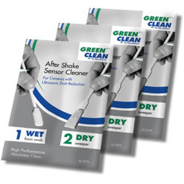 Green Clean WET Foam & DRY Sweeper Lenses/Glass Equipment cleansing wet & dry cloths