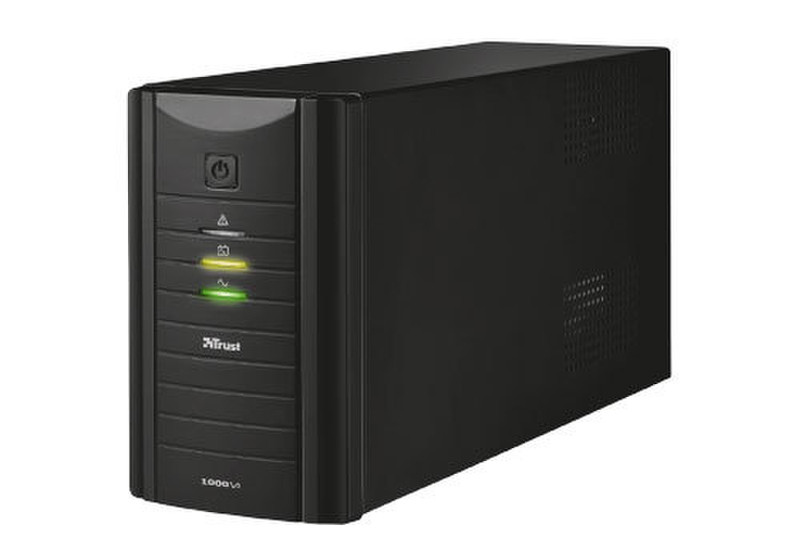 Trust Oxxtron 1000VA UPS with standard power outlet 1000VA 1AC outlet(s) Compact Black uninterruptible power supply (UPS)