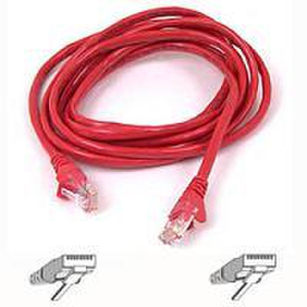 Belcable K Patch Cable CAT5RJ45 snaglred 0.5m10pc 0.5m Rot Netzwerkkabel