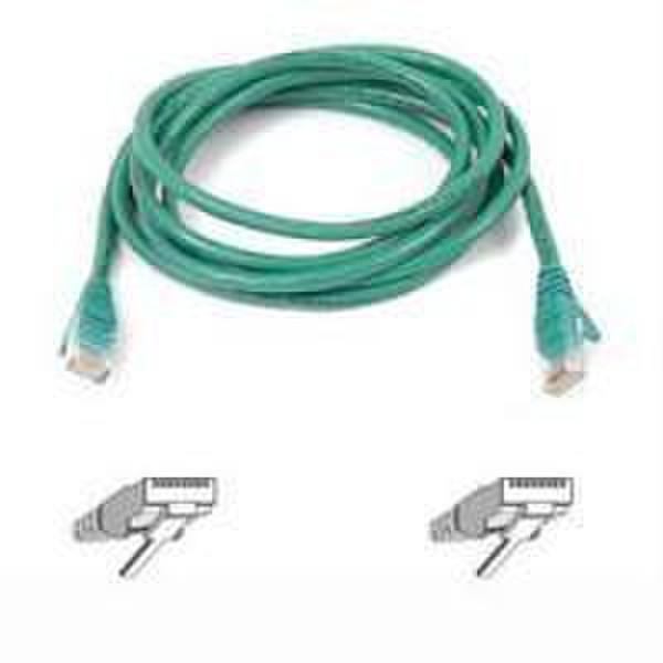 Belcable K Patch Cable CAT5 RJ45 snagl gr 2m 10pc 2m Green networking cable