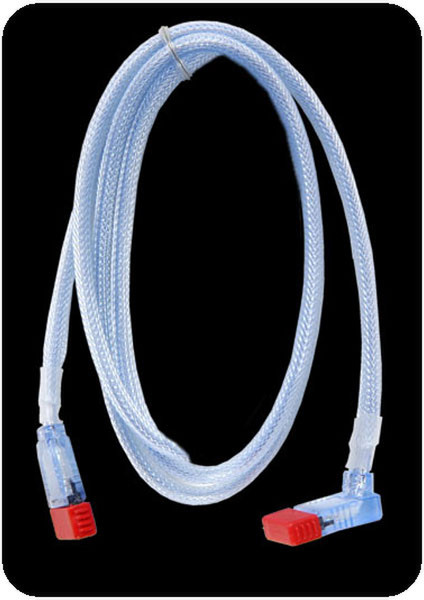 Revoltec S-ATA Cable 90° angeled, 50cm UV-Active Silver 0.5m Silver SATA cable