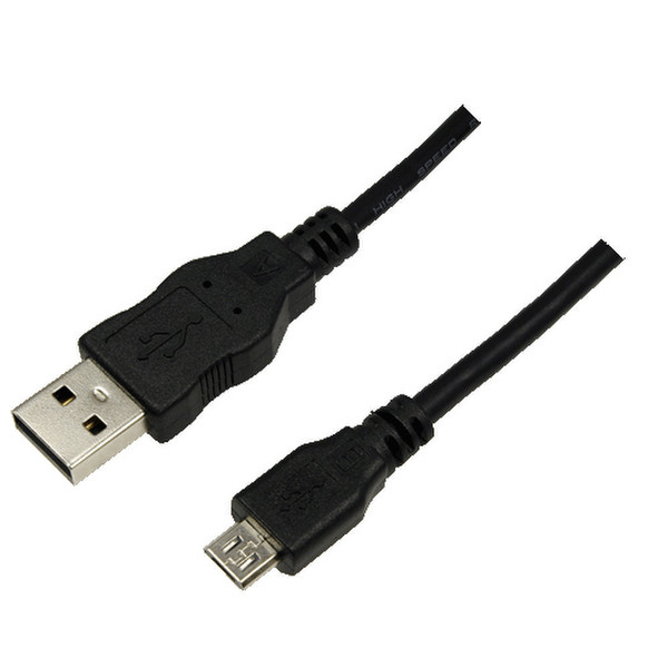 LogiLink 1.8m USB/microUSB 1.8m USB A Micro-USB B Schwarz