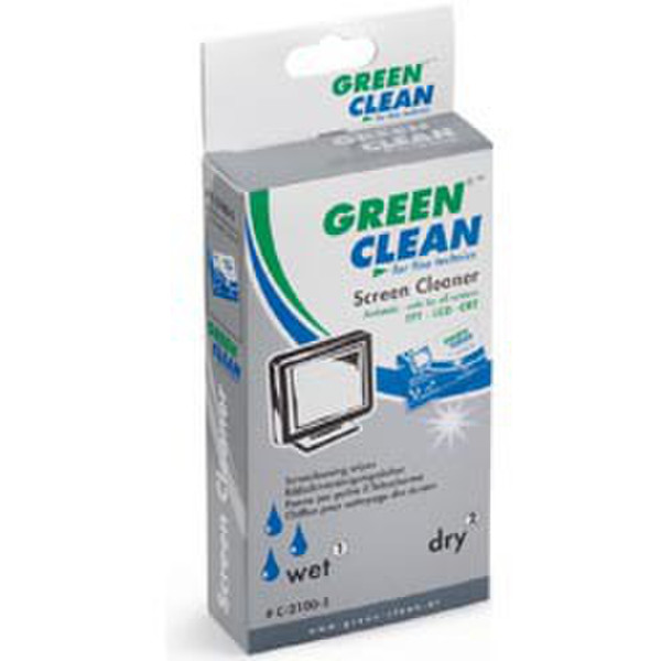 Green Clean Screen Cleaner Экраны/пластмассы Equipment cleansing wet & dry cloths