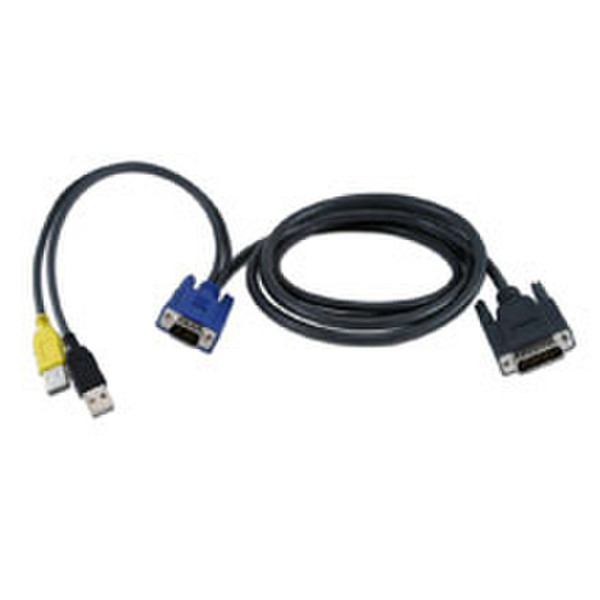 Vertiv 6’ USB, VGA, CAC SwitchView SC100 & 200 series cable 1.8m Schwarz Tastatur/Video/Maus (KVM)-Kabel