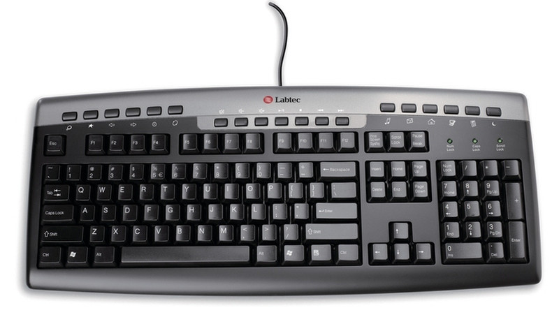 Labtec Media Keyboard NO PS/2 Черный клавиатура