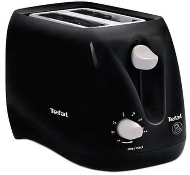 Tefal Delfini Compact 2ломтик(а) 800Вт Черный, Серый