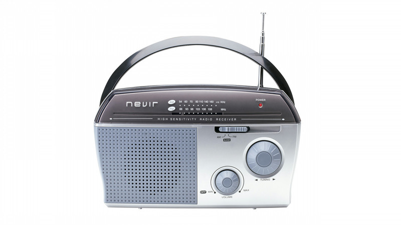 Nevir NVR-118 Lux Plata Tragbar Analog Silber Radio