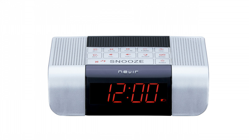 Nevir NVR-332 DD Plata Часы Цифровой Cеребряный радиоприемник