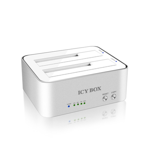 ICY BOX IB-120CL-U3 Silver,White notebook dock/port replicator