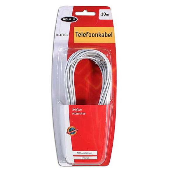 Belkin Telefoonkabel 10м Белый телефонный кабель